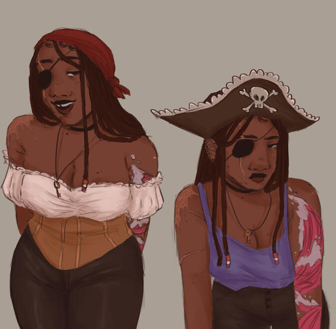 2 half bodies fully rendered - $45